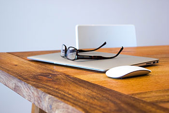 Macbook on a table